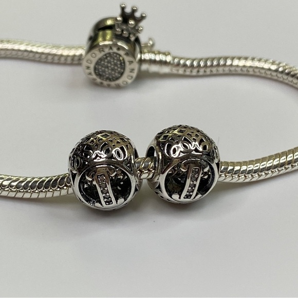 Sterling Silver Vintage Letter I Charm - Picture 3 of 8